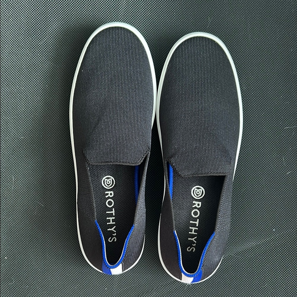Rothy's Black and White Flats with Modern Design